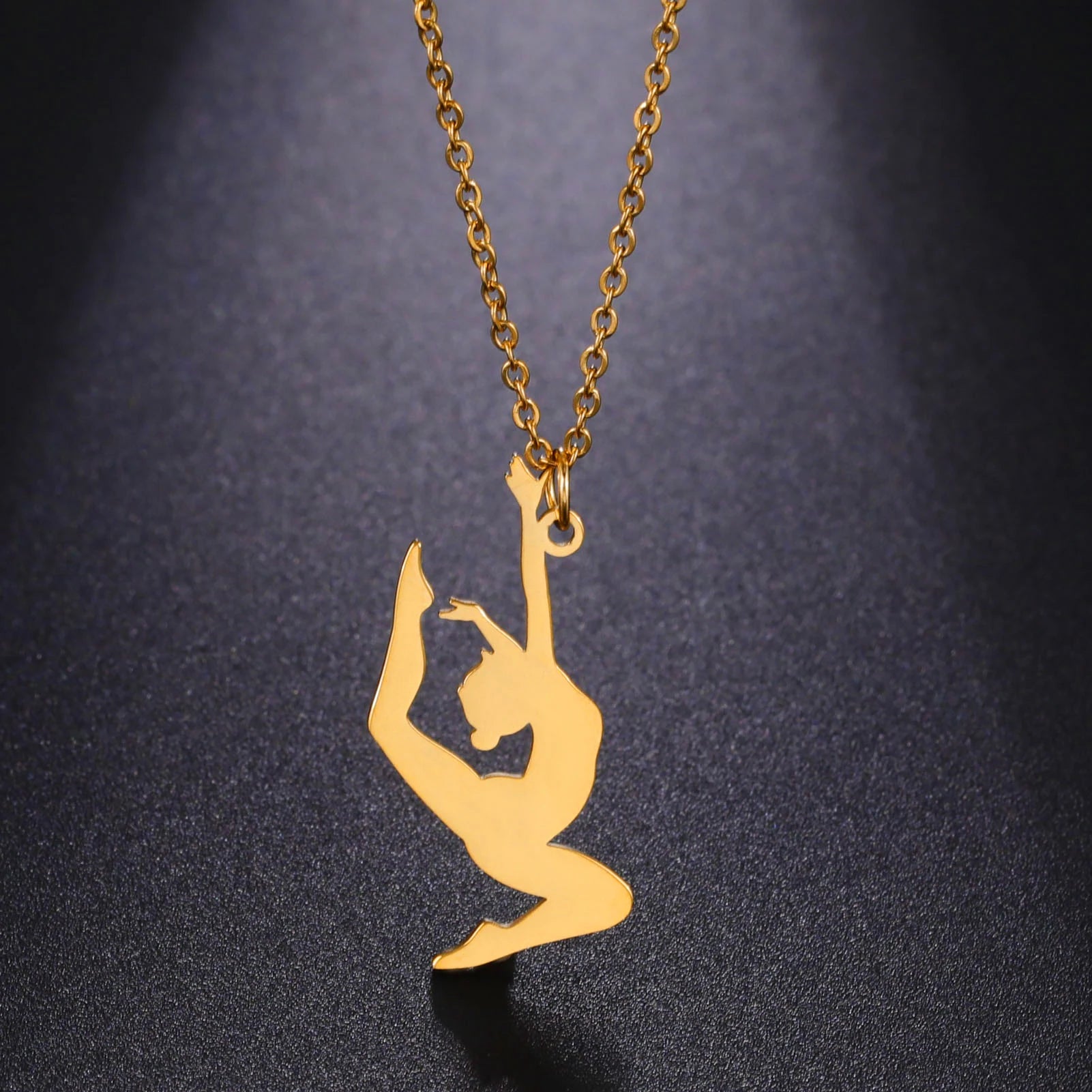 Collar de gimnasia rítmica para mujer,tendencia de 2026, joyeria de acero .