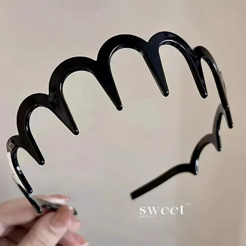 Diademas onduladas de moda, con dientes antideslizantes.